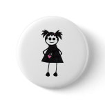 expanded heart pinback button