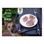 Expectant Dog BBQ Invitation Card