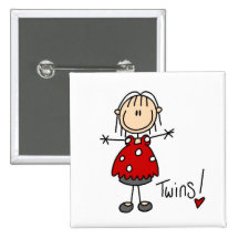 Expectant Mum of Twins Tshirts and Gifts Pinback Button