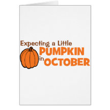 Expecting A Little Pumpkin In October Card