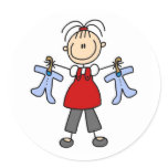 Expecting Baby Stick Figure Sticker