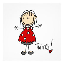 Expecting Twins T-shirts and Gifts Personalized Invitation