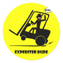 EXPEDITER DUDE 27 ROUND STICKERS