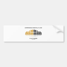 Experience Mental Flow Play Chess (Chess Set) Bumper Sticker