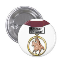 Expert Cavalry medal button