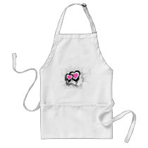 Exploding Hearts Emo Alternative Grunge Rock Punk Apron