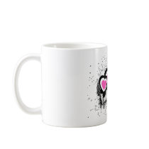 Exploding Hearts Emo Alternative Grunge Rock Punk Coffee Mugs