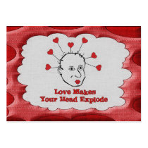 Exploding Love Head Business Cards