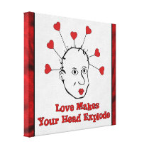 Exploding Love Head Canvas Print