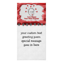 Exploding Love Head Photo Card Template