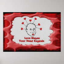 Exploding Love Head Posters