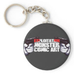 EXPLOITATION MONSTER COMIC ART KEY CHAIN