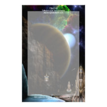 Exploration Of Space Fractal Art Personalised Stationery