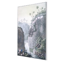 Explorers with Humboldt's Expedition in the Basalt Canvas Prints