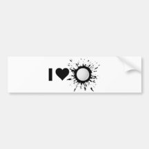 Explosive I Love Golf Bumper Sticker
