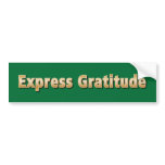 Express Gratitude bumper stickers