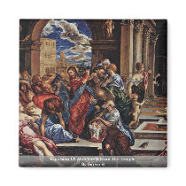 Expulsion Of Merchants From The Temple By Greco El Refrigerator Magnets