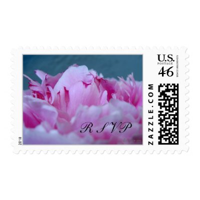 Exquisite Peony Wedding Postage Stamps by naturalilly