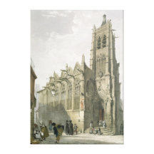 Exterior of the Church of St. Severin, Paris Canvas Print