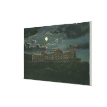 Exterior View of Mt Washington Hotel at Night Stretched Canvas Print