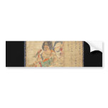 Extermination of evil. Ancient Japanese Art c.1100 Bumper Stickers