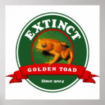 Extinct Golden Toad posters