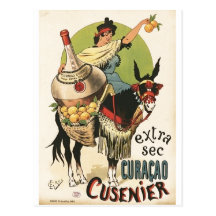 "Extra Sec. Curaçao Cusenier" Liquer advertisement Post Cards