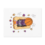 extreme basketball tearing through court post cards