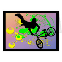 Extreme Biking Greeting Card