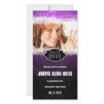 Extreme Grunge Purple Black Graduation Photo Card photo cards