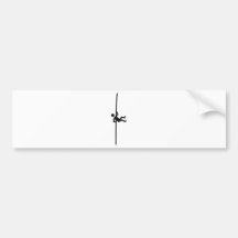 extreme mountain climber icon bumper stickers