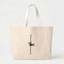 extreme mountain climber icon tote bag