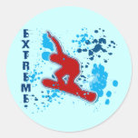 EXTREME SNOWBOARDING ROUND STICKERS