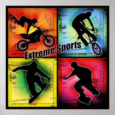 Extreme Sports Print by beverlytazangel