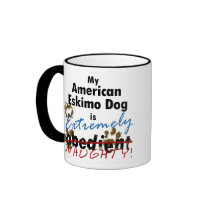 Extremely Naughty American Eskimo Dog Mugs