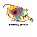 Extremely Self Fish Cartoon T-shirt