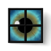 Eye Behind The Window To The Soul Square Buttons