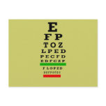 EYE CHART Gifts postcards