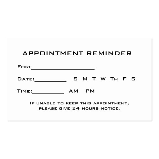 Eye Exam Appointment Reminder Heart Shaped Hands Business Card