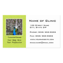 Eye Exam Appointment Reminder - Peacock Eyes Business Cards