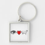 Eye Heart Ewe Keychain