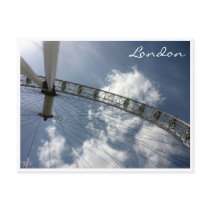 eye london round post card