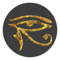 Eye Of Horus - GOLD | black splatter Stickers