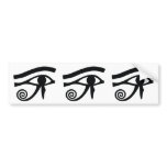 Eye of Horus Hieroglyphics Bumper Sticker