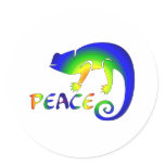 Eye Of Newt Peace Round Stickers