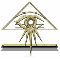 Eye of Providence Goldtone Photo Sculpture