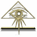 Eye of Providence Goldtone photo sculptures