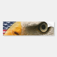 EYE OF THE EAGLE (USA PATRIOTIC AMERICAN) BUMPER STICKER