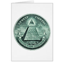 Eye On The Dollar Illuminati Pyramid Card