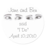 Eye Shadow Personalised Wedding stickers